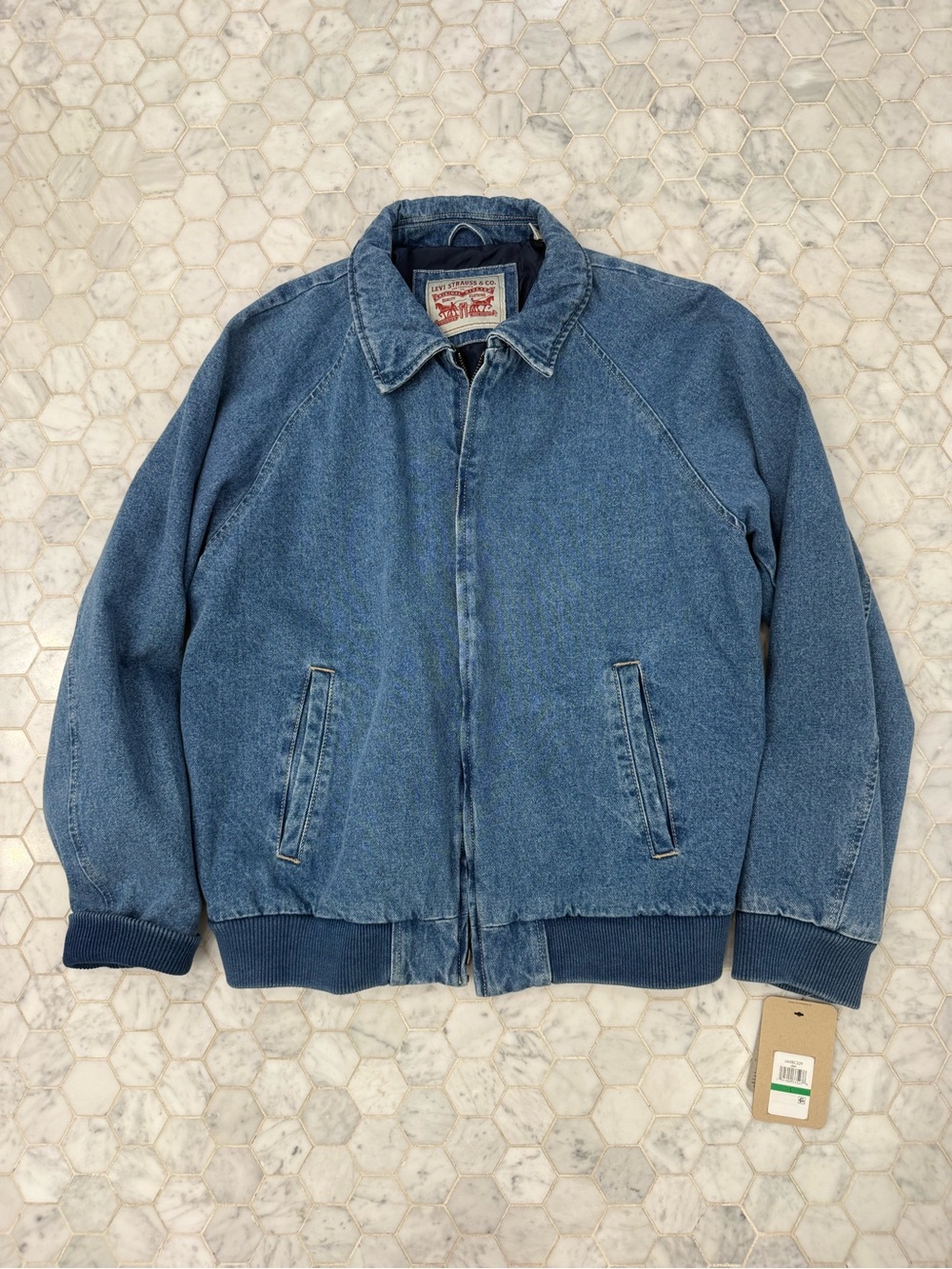 Levi's Men's Light Blue Denim Bomber Jacket